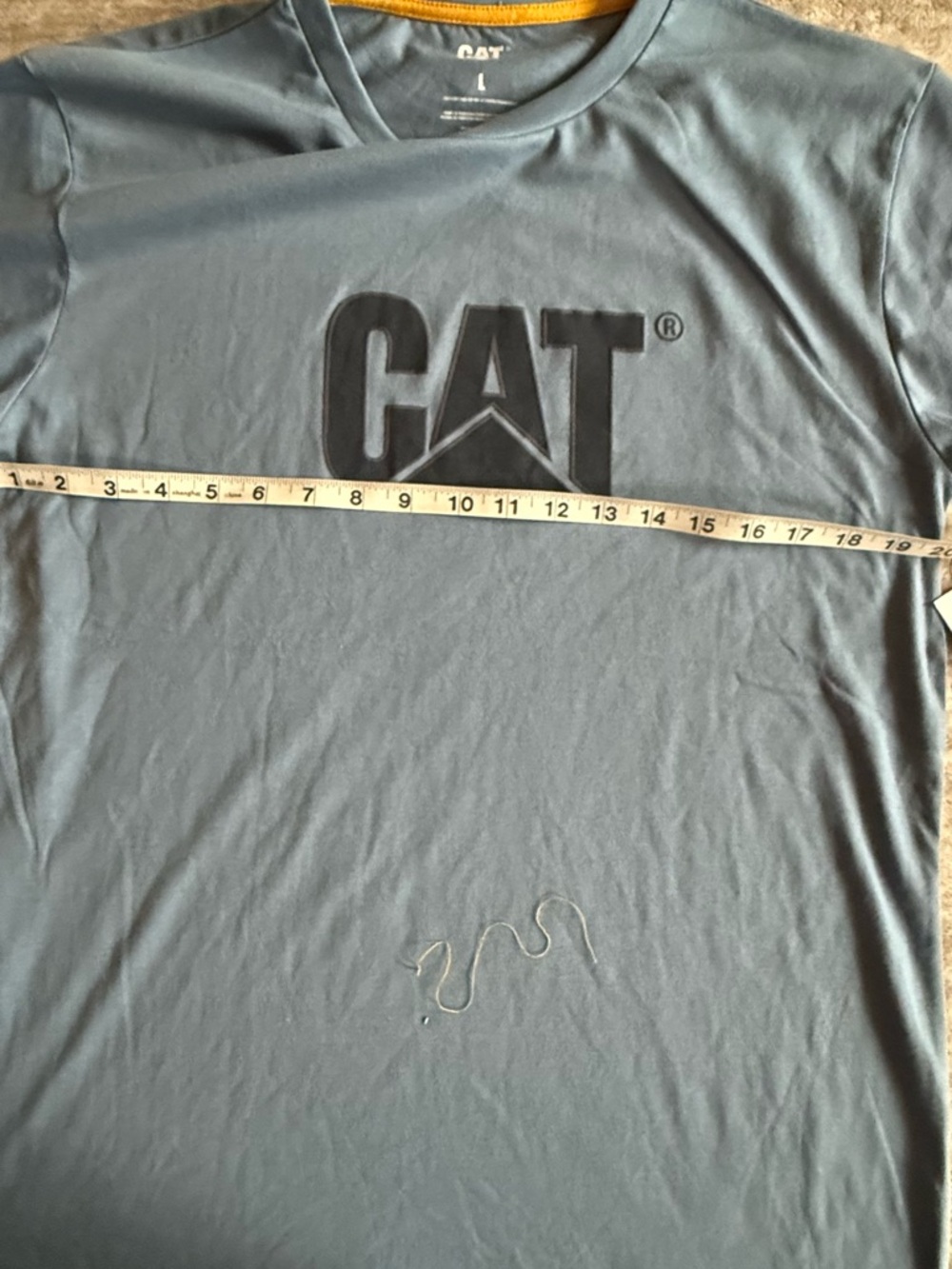 Caterpillar Blue Short Sleeve CAT Logo Tee - Picture 5 of 8